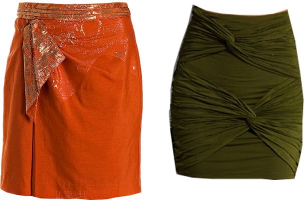Elie Tahari Hadley Jacquard Skirt and Shakuhachi Utility High Waist Twist Skirt
