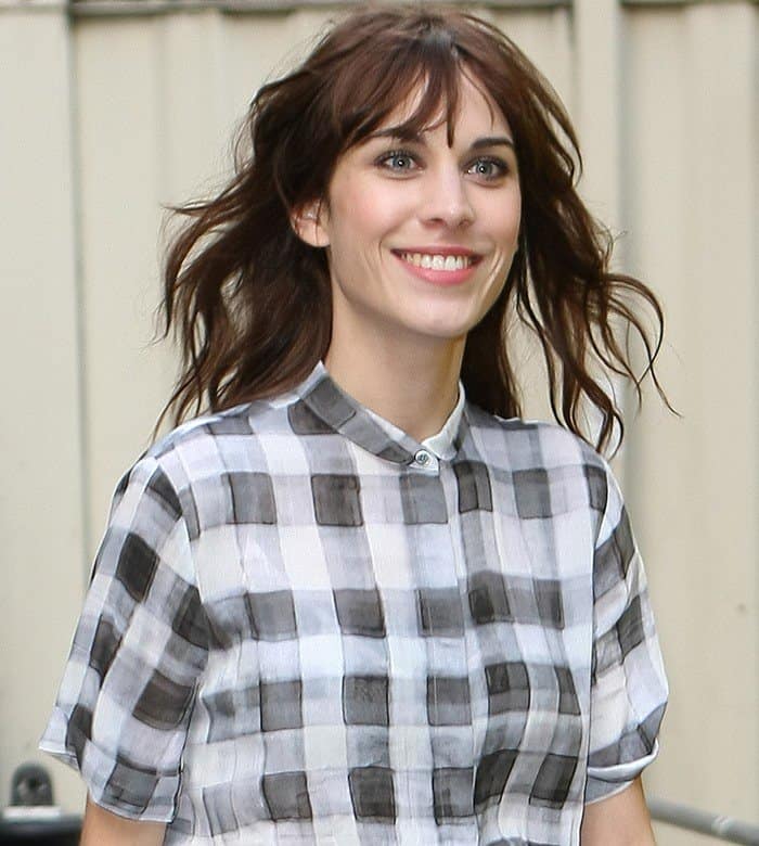 Alexa Chung leaving a Vogue magazine seminar and returning home in London on April 27, 2013