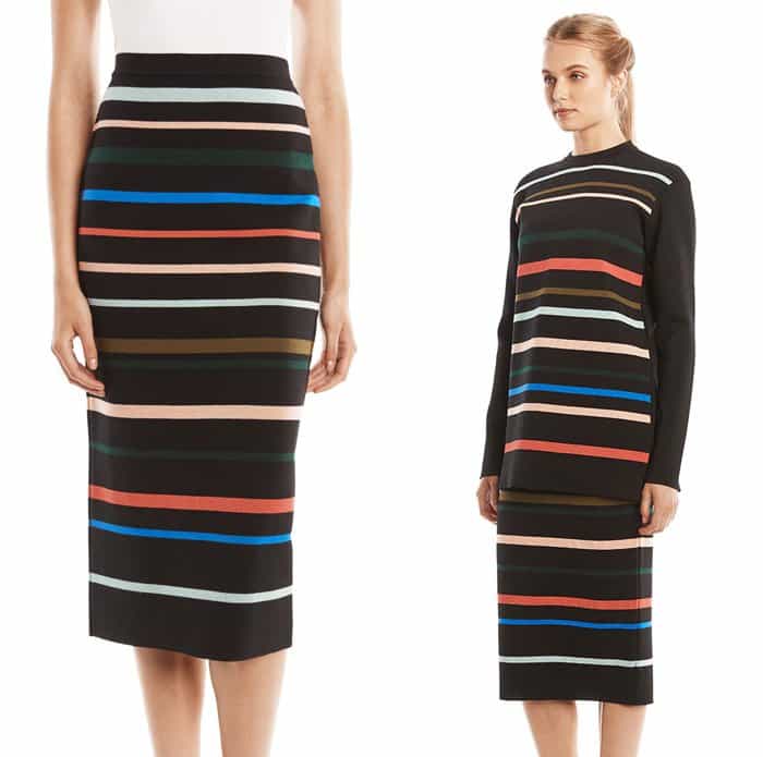 lela-rose-circle-stripe-knit-pencil-skirt