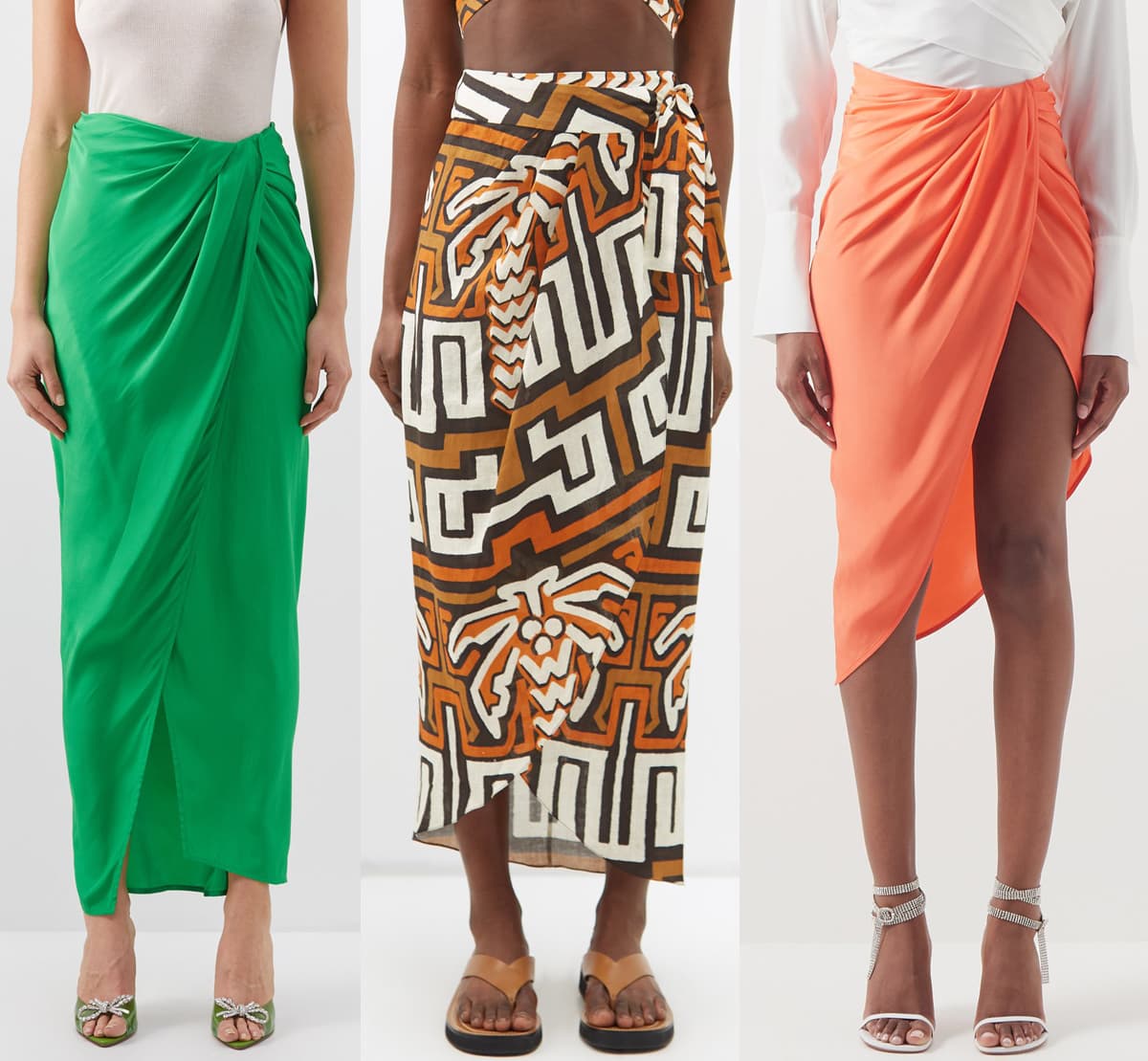 As its name suggests, wrap skirts allow you to wrap and tie the skirt around your waist